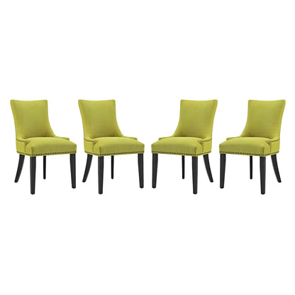 home office desk chairs | CasaFoyer Marquis Dining Side Chair Set of 4 | Elegant Hourglass Back | Nailhead Trim | Non-Marking Foot Caps | Tapered Wood Legs | Padded Seat | Premium Polyester Fabric | casafoyer.myshopify.com