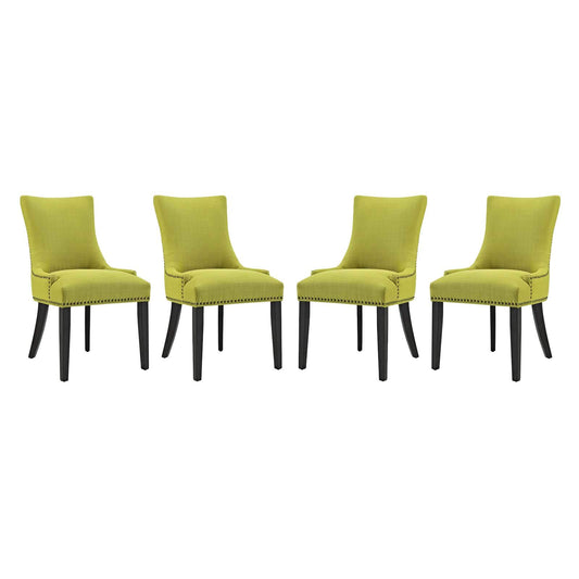 home office desk chairs | CasaFoyer Marquis Dining Side Chair Set of 4 | Elegant Hourglass Back | Nailhead Trim | Non-Marking Foot Caps | Tapered Wood Legs | Padded Seat | Premium Polyester Fabric | casafoyer.myshopify.com