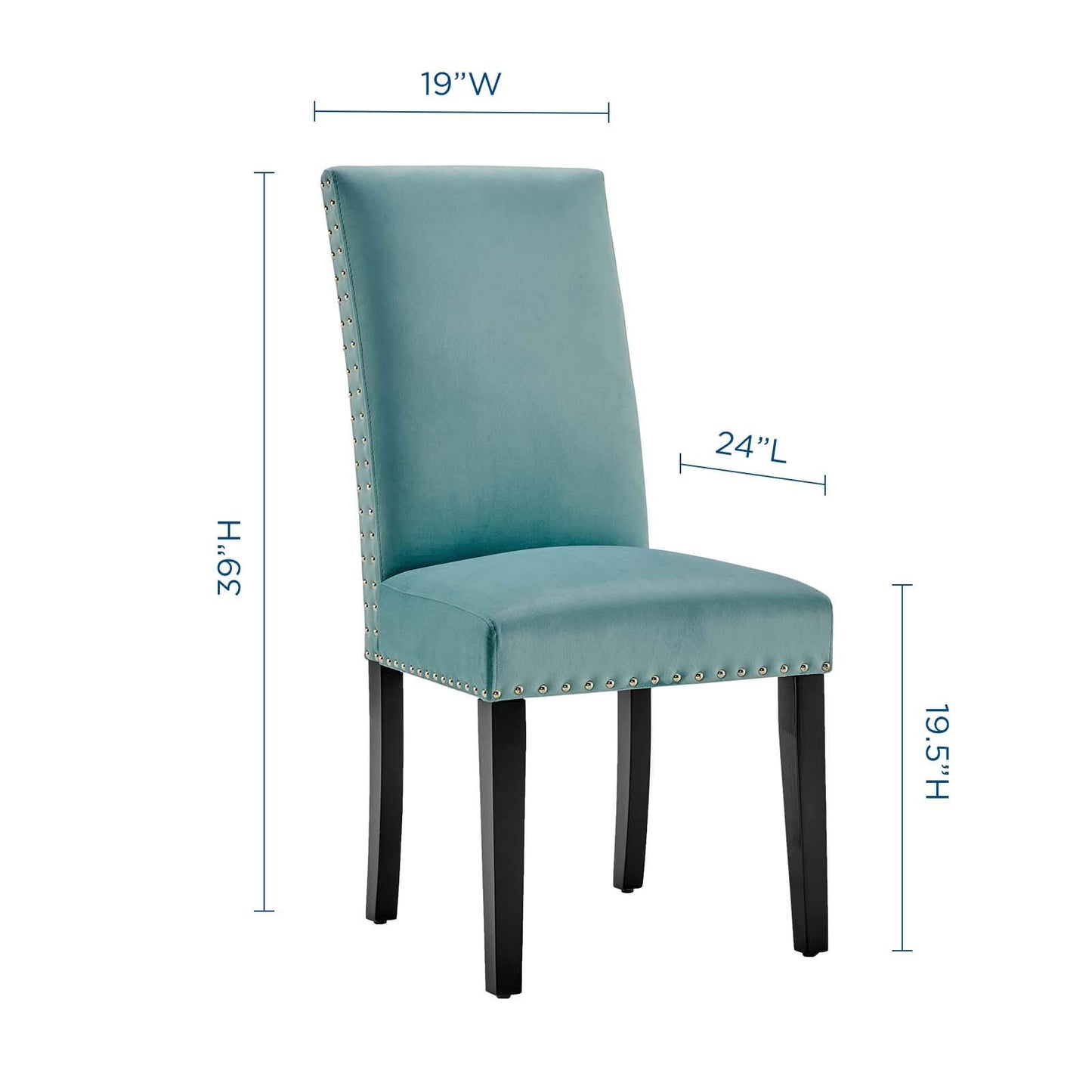 home office desk chairs | CasaFoyer Elegant Parcel Upholstered Velvet Dining Side Chairs | Set of 2 | Nailhead Trim | Stain-Resistant | Comfortable Foam Padding | Durable Legs | 285 lbs Weight Capacity | casafoyer.myshopify.com