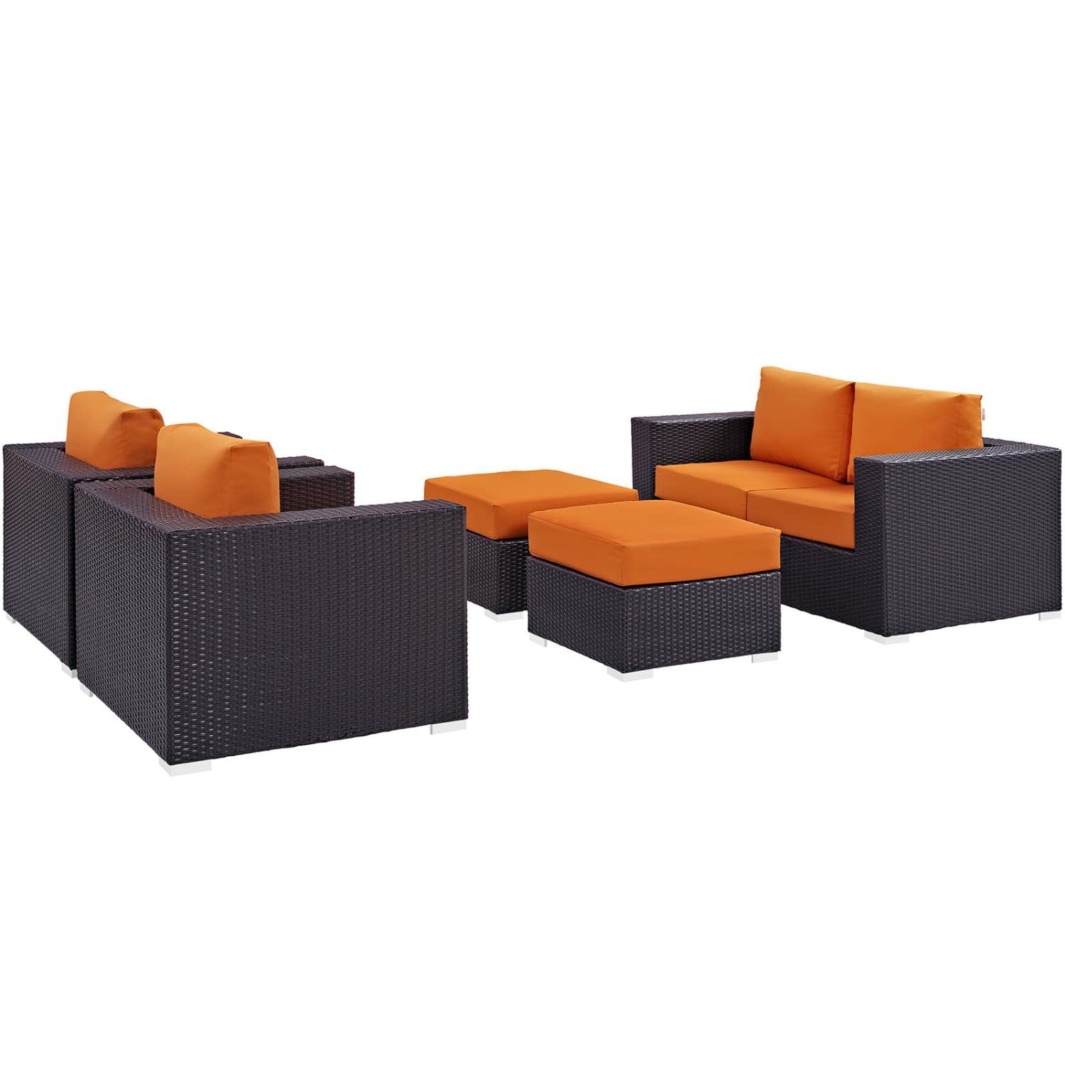 sofas | CasaFoyer Convene Outdoor Sectional Set | Durable Rattan & Aluminum Frame | Weather-Resistant Cushions | Patio Sofa, Armchairs & Ottomans | casafoyer.myshopify.com