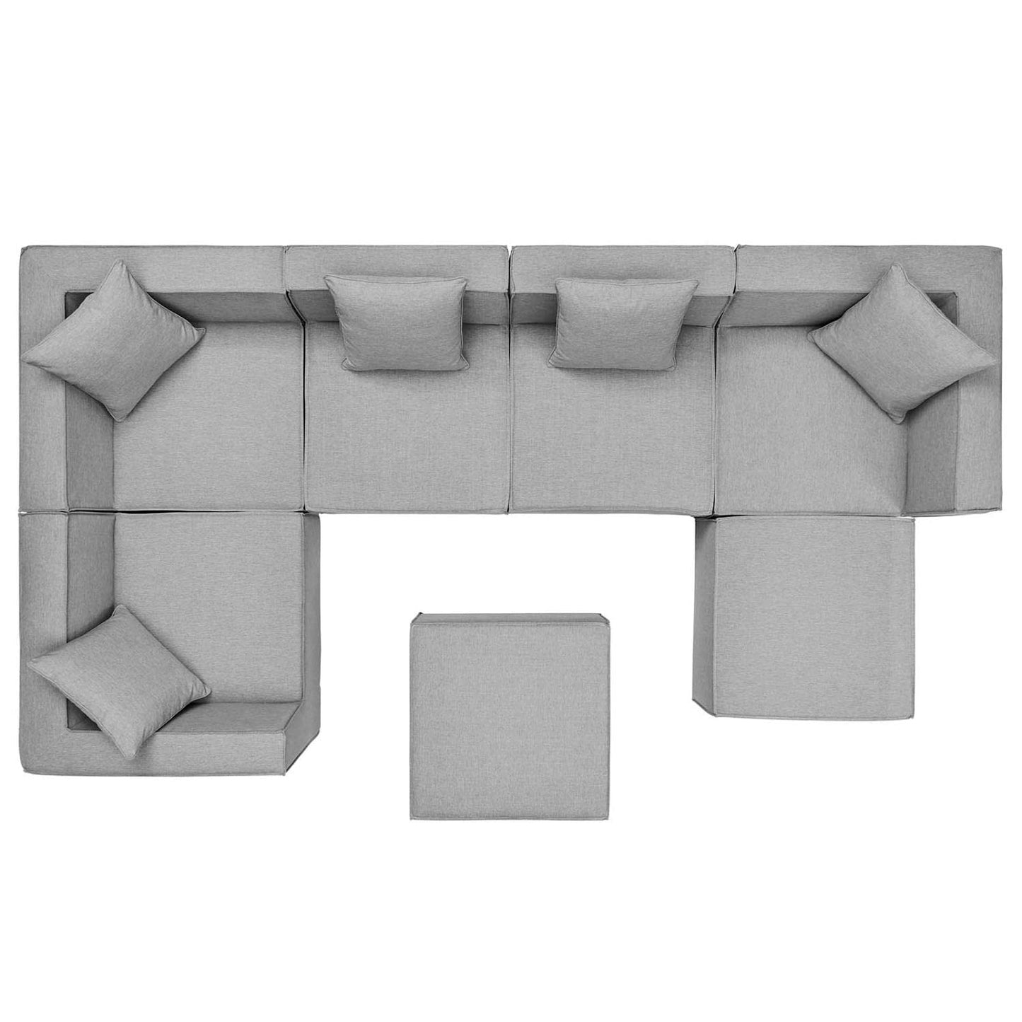 executive chairs | CasaFoyer Outdoor Patio Saybrook Upholstered 7-Piece Sectional Sofa | All-Weather Furniture Set | Water & UV-Resistant | French Piping | Aluminum Frame | Non-Marking Foot Caps | Ideal for Outdoor Gatherings | 300 lbs Weight Capacity | Gray | casafoyer.myshopify.com