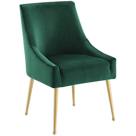 home office desk chairs | CasaFoyer Discern Performance Velvet Dining Chair | Elegant Design | Stain-Resistant Upholstery | Dense Foam Padding | Brushed Gold Legs | Versatile for Any Space | Comfortable & Durable | Green | casafoyer.myshopify.com