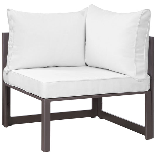 Patio Furniture Sets | Fortuna Outdoor Patio Collection | Versatile Corner Sofa Chair | Engaging Conversations & Lasting Memories | Durable & Comfortable Design | Ideal for Contemporary Outdoor Spaces | Includes 1 Fortuna Corner Armchair | casafoyer.myshopify.com