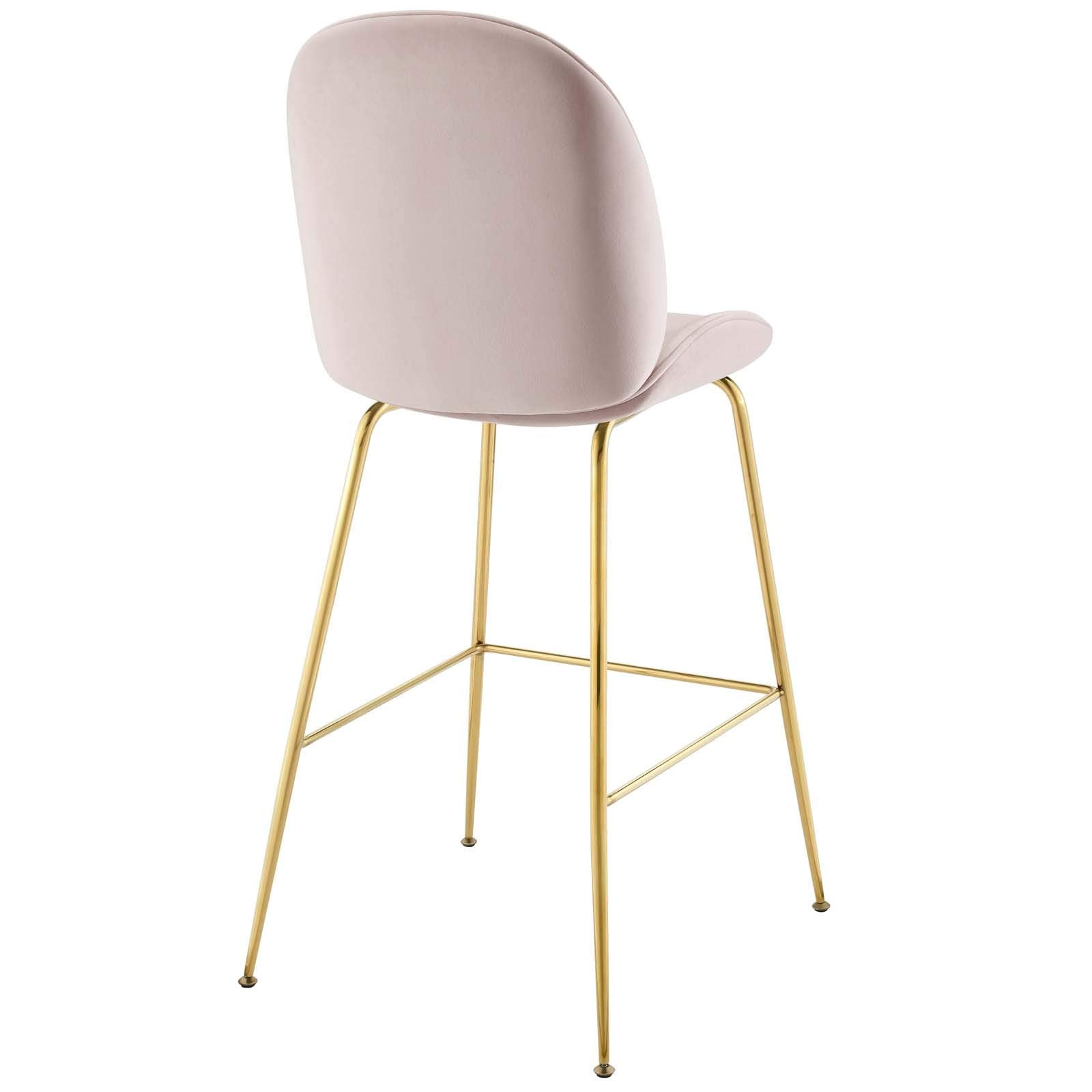 barstools | CasaFoyer Scoop Gold Stainless Steel Leg Bar Stool | Vintage Glamour | Sturdy Support | Comfortable Seating | Non-Marking Foot Caps | casafoyer.myshopify.com