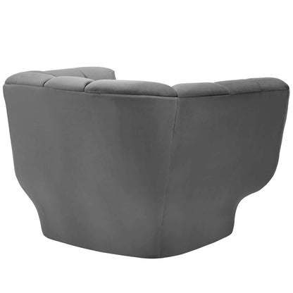 home office desk chairs | CasaFoyer Entertain Armchair | Vertical Channel Tufting | Plush Foam Padding | Stain-Resistant Velvet | Retro-Modern Design | 300 lbs Weight Capacity | casafoyer.myshopify.com