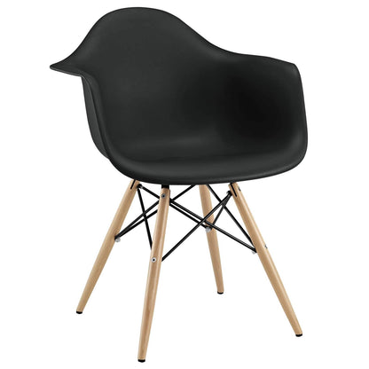 Sofa & chair Sets | Wood Pyramid Armchair | Molded Plastic Seat | Sturdy Solid Wood Base | Comfortable & Versatile | Enhance Any Room | Set of 1 | casafoyer.myshopify.com