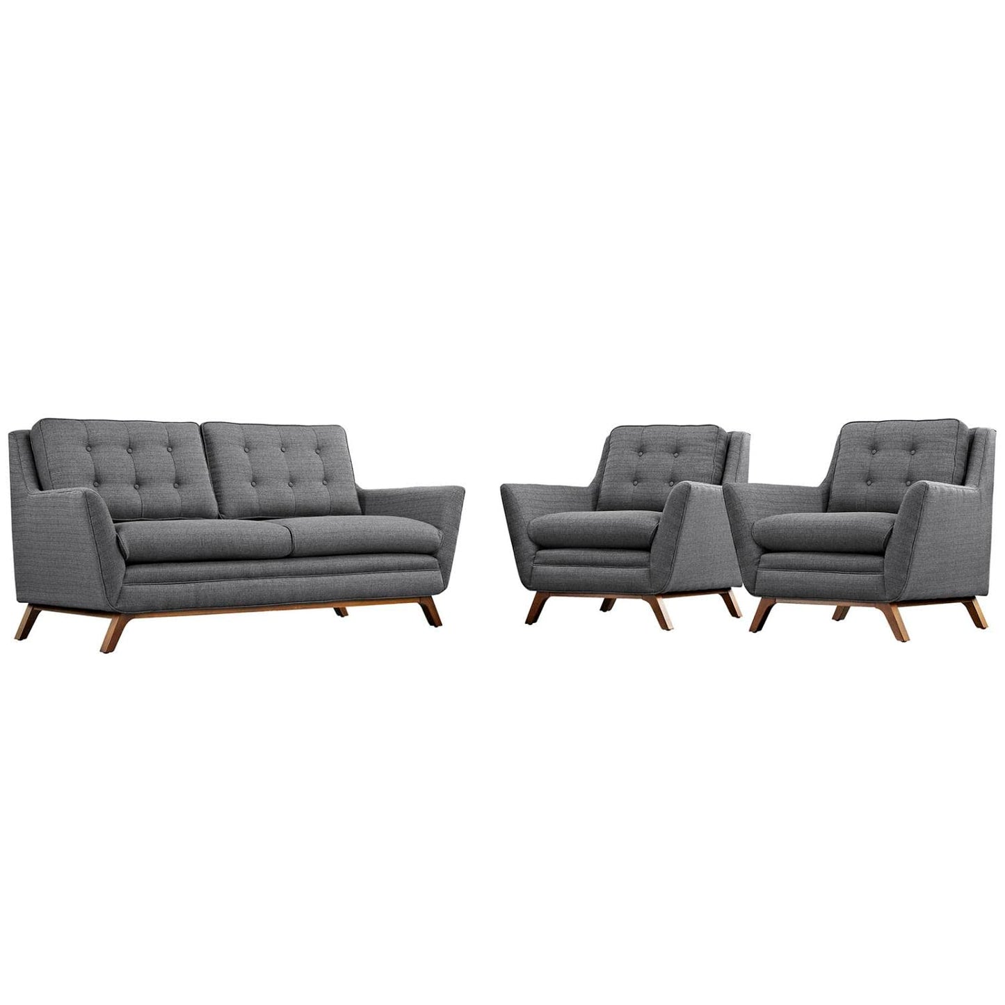 kitchen and dining room sets | CasaFoyer Beguile Collection | Mid-Century Style | Fabric Living Room Set | Gray | casafoyer.myshopify.com