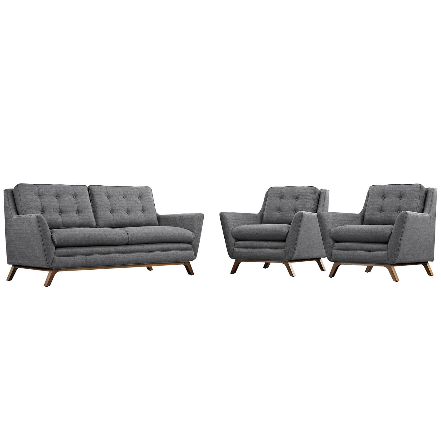 kitchen and dining room sets | CasaFoyer Beguile Collection | Mid-Century Style | Fabric Living Room Set | Gray | casafoyer.myshopify.com