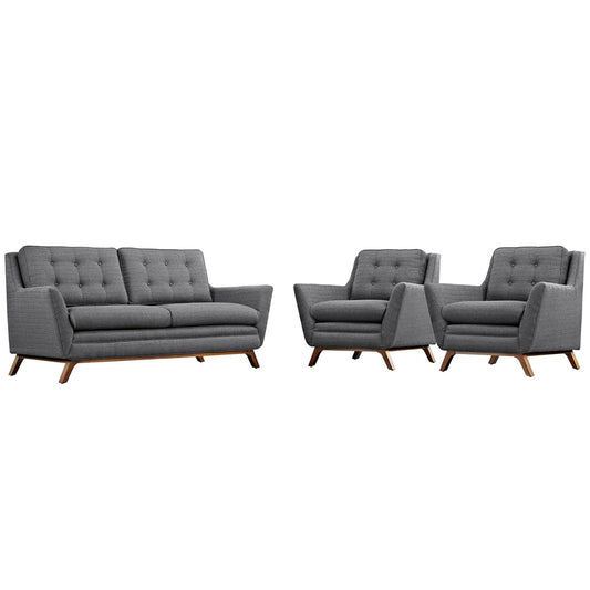 kitchen and dining room sets | CasaFoyer Beguile Collection | Mid-Century Style | Fabric Living Room Set | Gray | casafoyer.myshopify.com