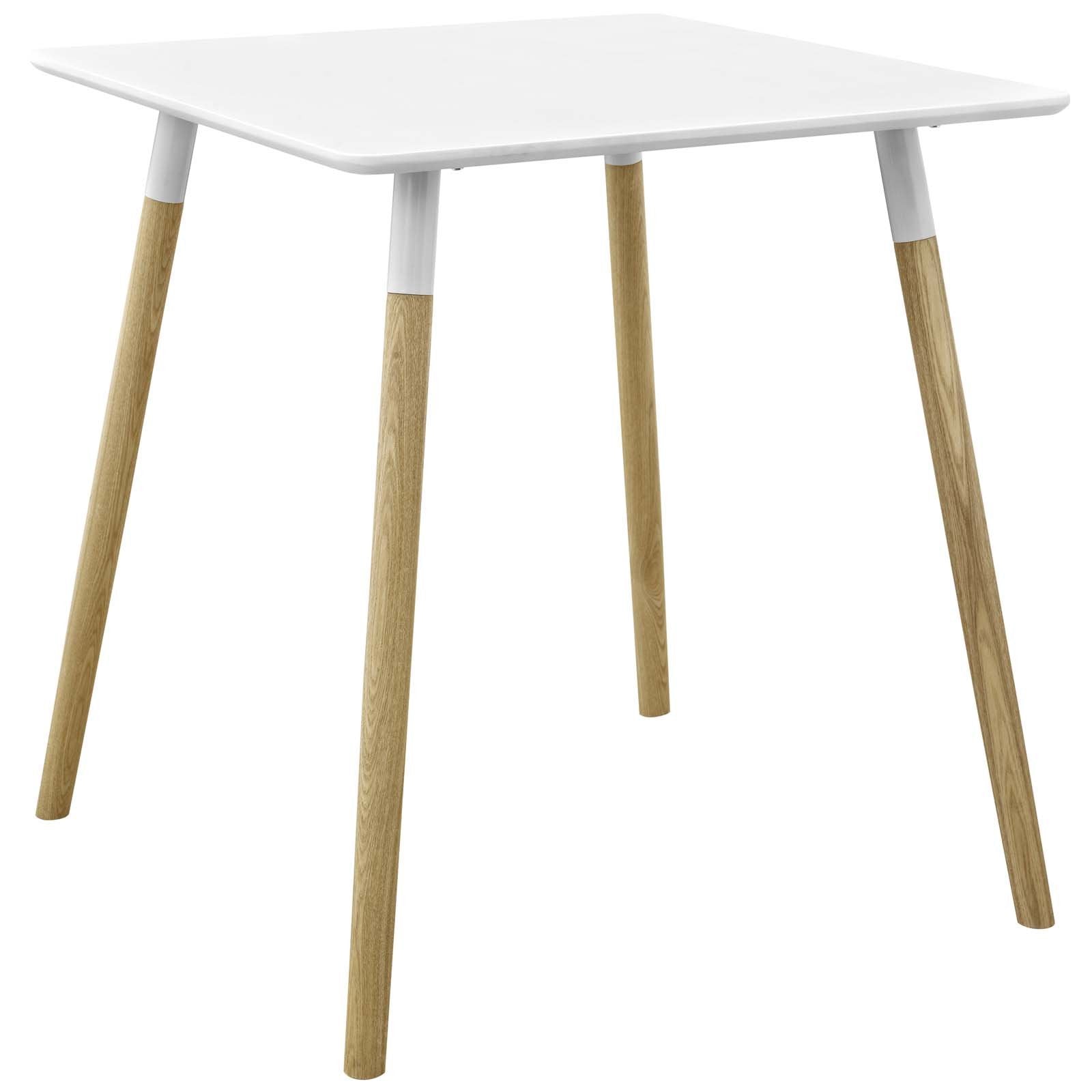 patio dining tables | CasaFoyer Continuum 28 Square Dining Table | Beechwood Legs | White Lacquer Top | Compact & Contemporary Design | casafoyer.myshopify.com