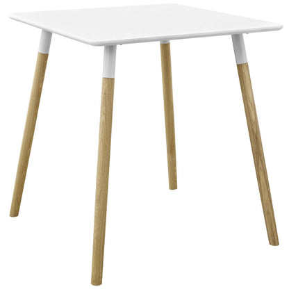 patio dining tables | CasaFoyer Continuum 28 Square Dining Table | Beechwood Legs | White Lacquer Top | Compact & Contemporary Design | casafoyer.myshopify.com