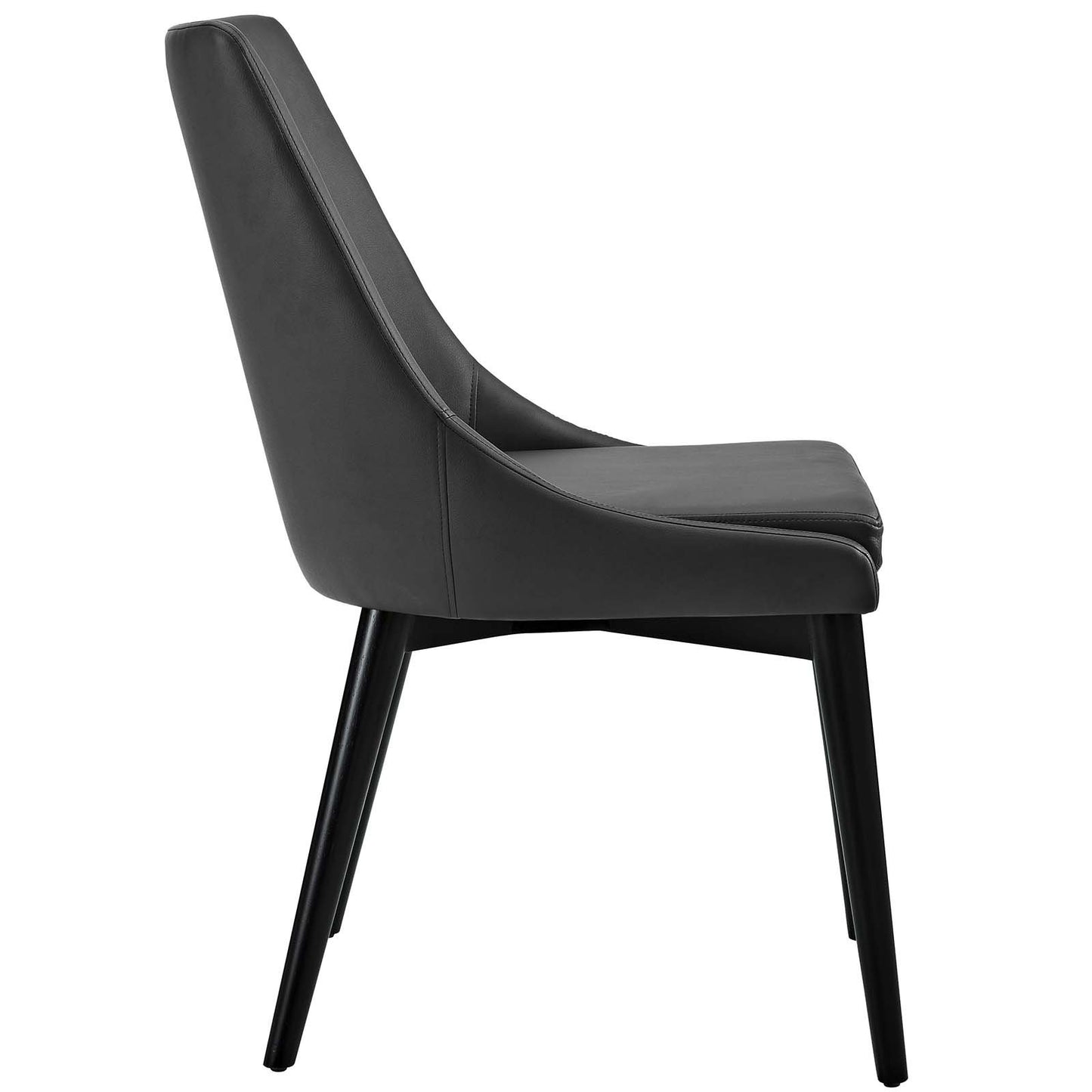 home office desk chairs | CasaFoyer Viscount Side Chair | Sleek Contemporary Design | Plush Foam Cushioning | Lavish Vinyl Upholstery | Black Wood Legs | Versatile Statement Piece | casafoyer.myshopify.com