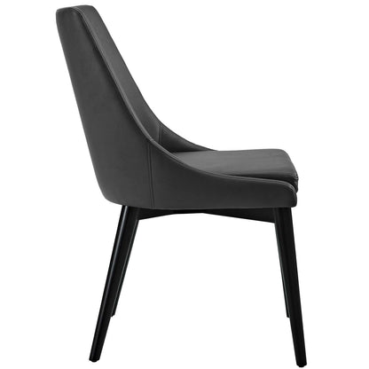 home office desk chairs | CasaFoyer Viscount Side Chair | Sleek Contemporary Design | Plush Foam Cushioning | Lavish Vinyl Upholstery | Black Wood Legs | Versatile Statement Piece | casafoyer.myshopify.com