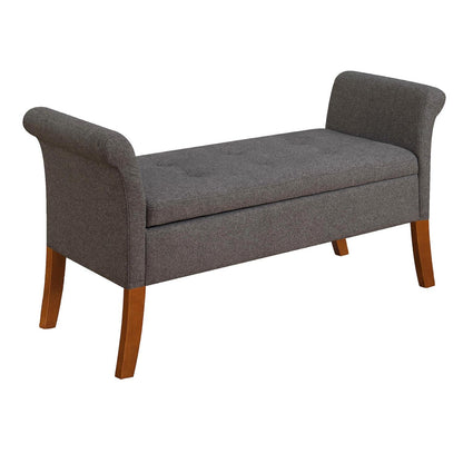Ottoman | Ergode Designs4Comfort Garbo Storage Bench | Cozy Ottoman with Ample Storage | Durable Poplar Wood | Plush Fabric Upholstery | Elevate Your Space! | casafoyer.myshopify.com