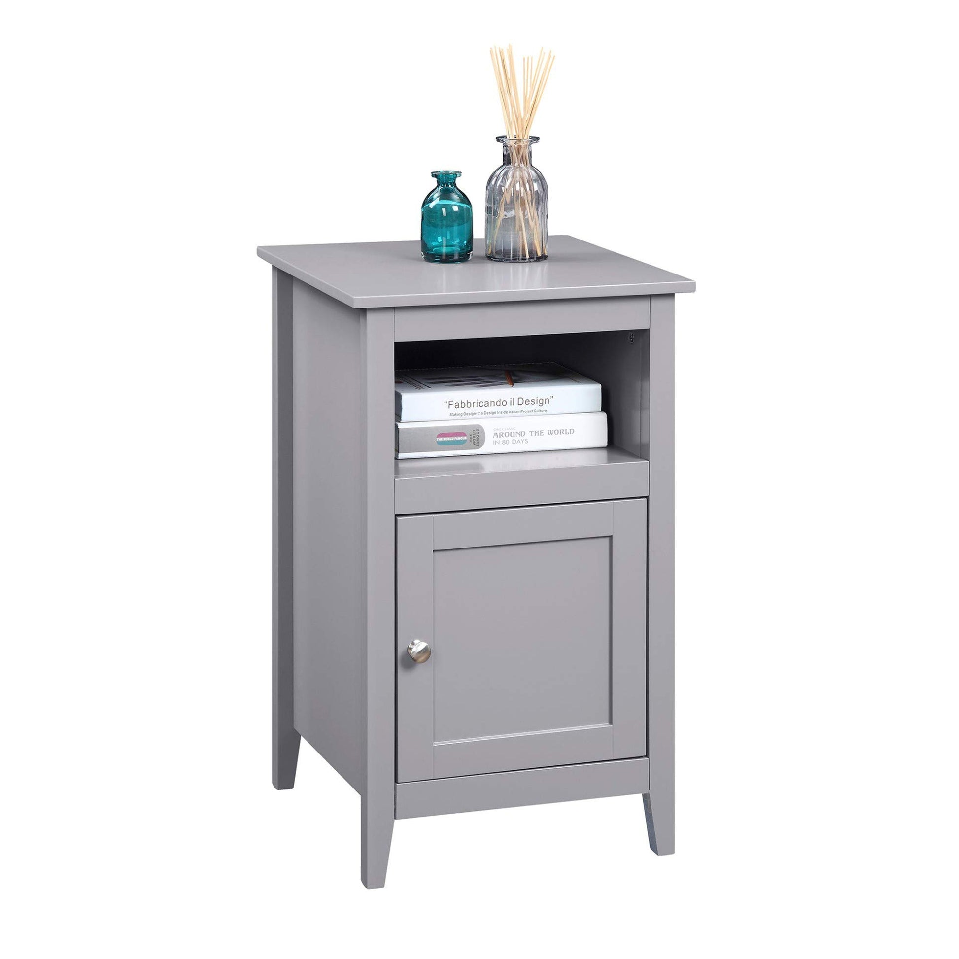 CABINET | Elegant Designs2Go Storage Cabinet End Table with Shelf | Transitional Design | Ample Surface Area | Easy Access to Entertainment Essentials | Durable MDF | Ergode | casafoyer.myshopify.com