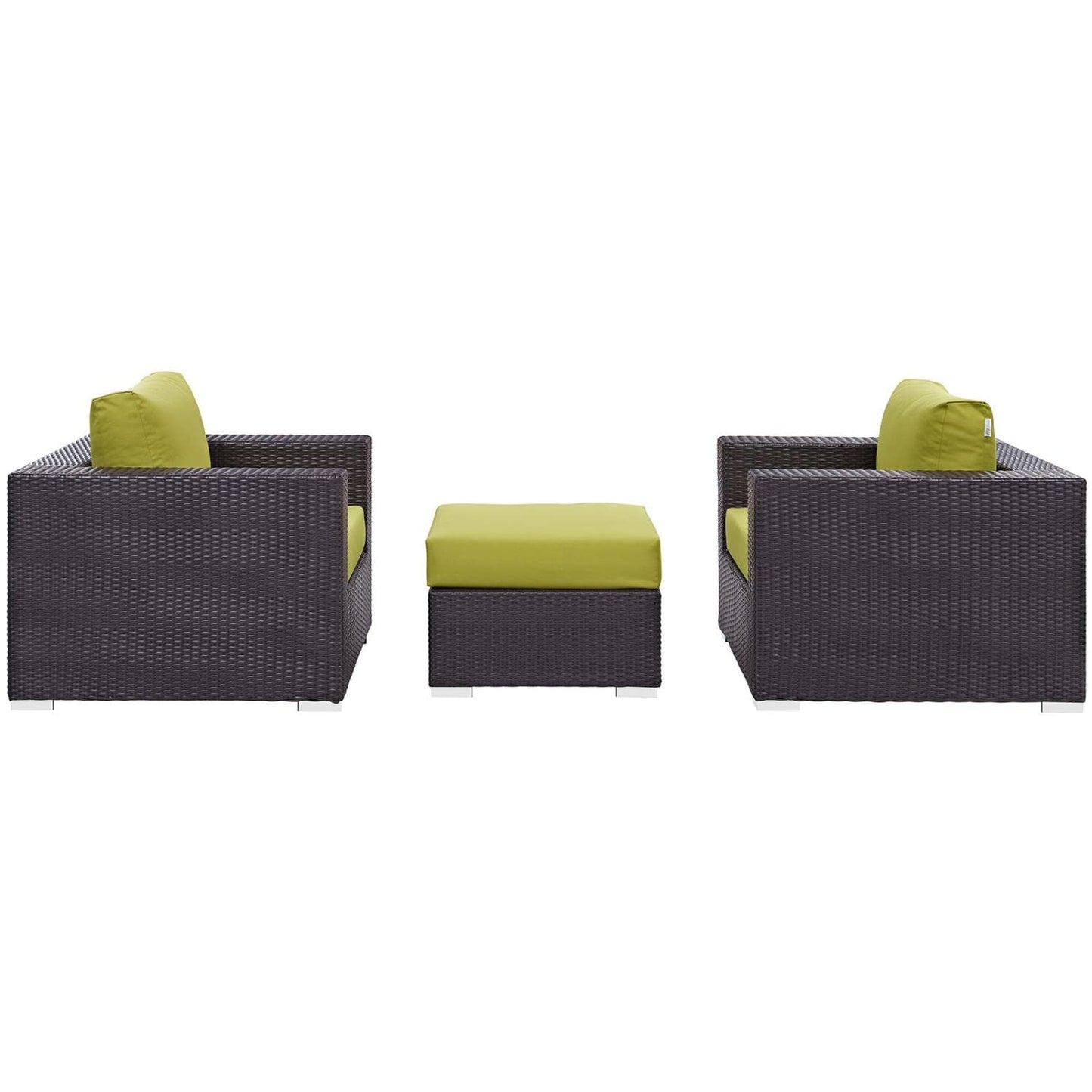 kitchen and dining room sets | CasaFoyer Convene Outdoor Sectional Set | Durable Rattan & Aluminum Frame | Weather-Resistant Cushions | Includes Ottoman & Armchairs | casafoyer.myshopify.com