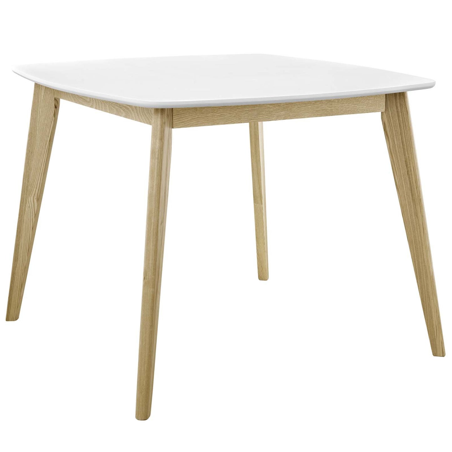 patio dining tables | CasaFoyer Stratum 40 Dining Table | Mid-Century Design | White Lacquer Top | Ashwood Legs | Minimalist Look | Versatile for Dining or Writing | casafoyer.myshopify.com