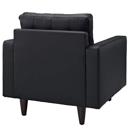 home office desk chairs | CasaFoyer Empress Exquisite Design Tufted Armchair | Luxurious Cushions | Elegant Armrests | Solid Wood Legs | Bonded Leather Upholstery | Includes 1 Armchair | casafoyer.myshopify.com
