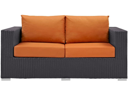 Patio Furniture Sets | Convene Outdoor Sectional Loveseat | Durable Rattan & Aluminum Frame | All-Weather Cushions | Versatile & Stylish Patio Furniture | casafoyer.myshopify.com