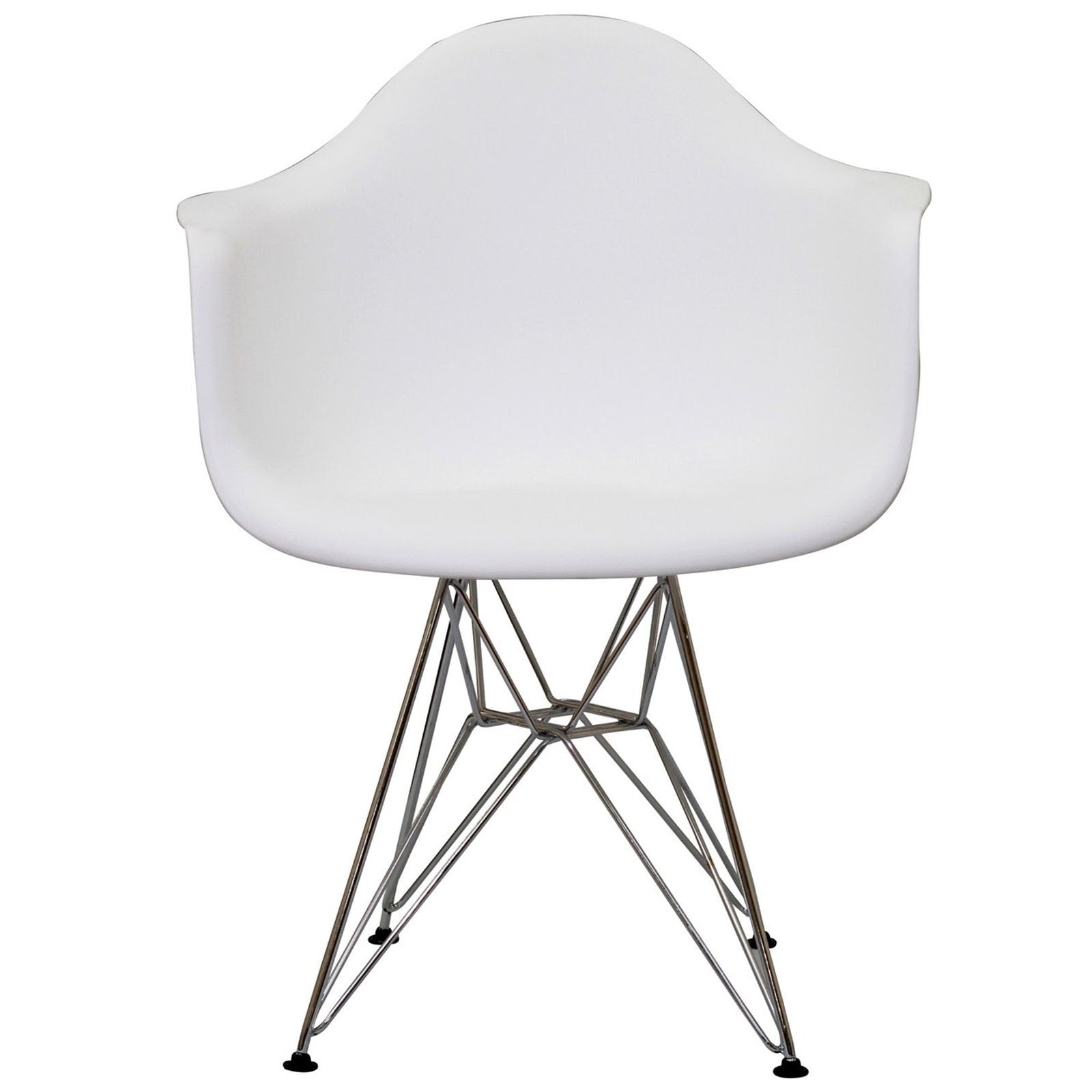 home office desk chairs | CasaFoyer Paris Wire Armchair | Molded Plastic Seat | Chromed Steel Wire Base | Comfortable & Versatile | Ideal for Living or Working Areas | Stylish & Functional Seating | casafoyer.myshopify.com