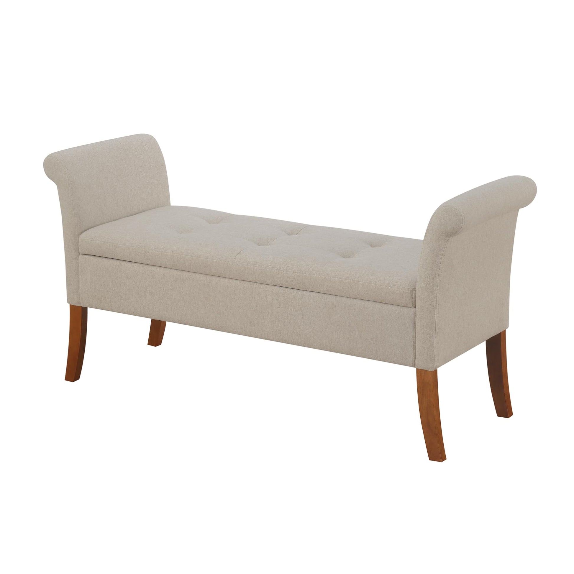 Ottoman | Designs4Comfort Garbo Storage Bench | Cozy Ottoman with Ample Storage Space | Durable Poplar Wood & Plush Fabric Upholstery | Enhance Any Room Decor | casafoyer.myshopify.com