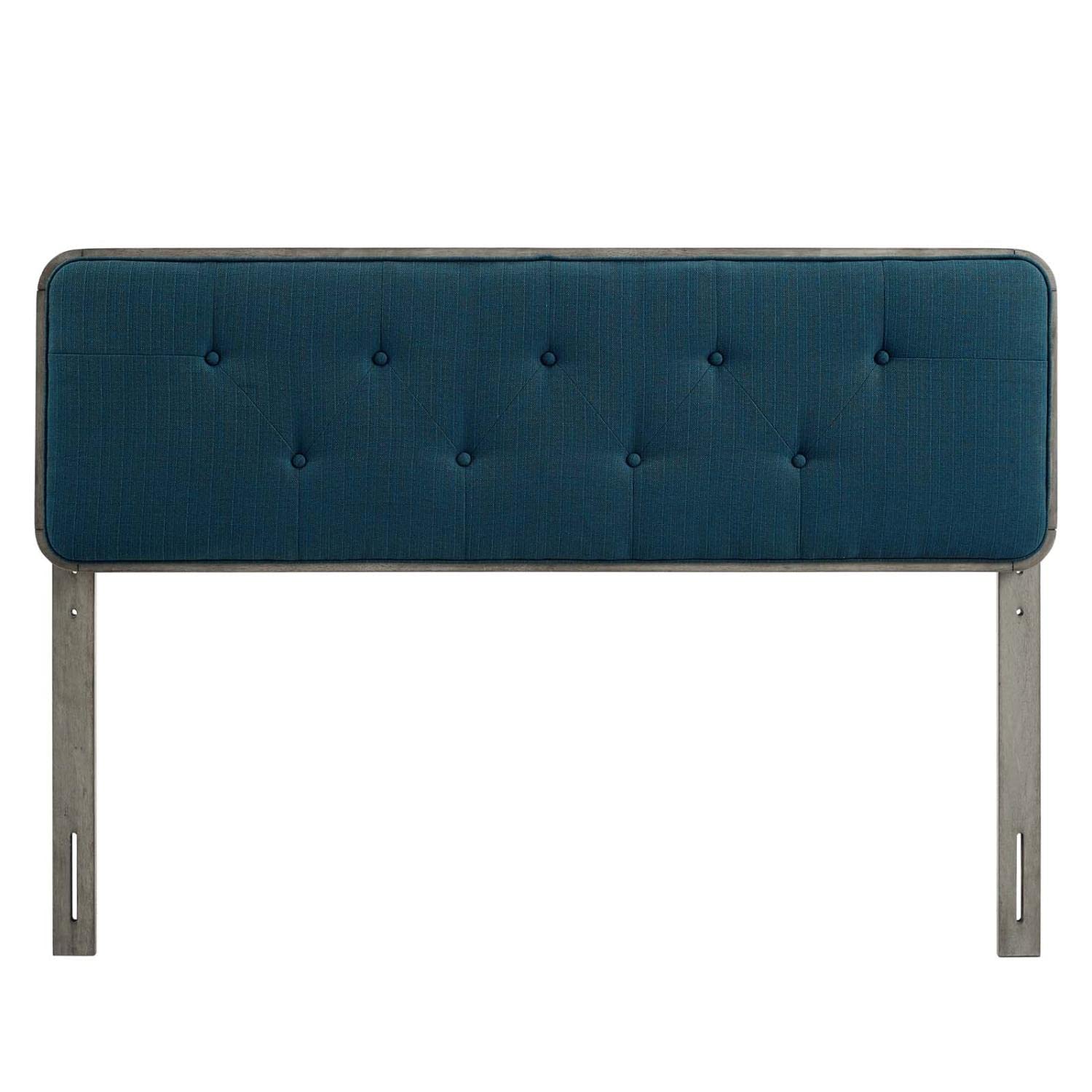 Bed | CasaFoyer Collins Tufted Wood Twin Headboard | Retro Charm | Organic Beauty | Gray Azure | casafoyer.myshopify.com