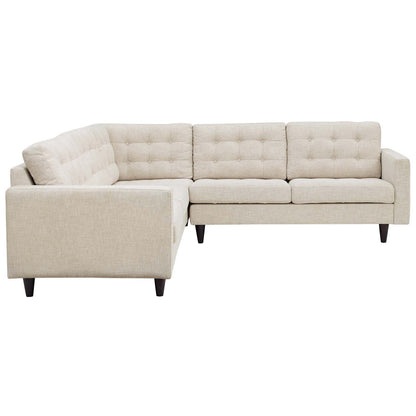 kitchen and dining room sets | CasaFoyer Empress Exquisite Design | 3-Piece Upholstered Fabric Sectional Sofa Set | Beige | casafoyer.myshopify.com