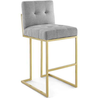barstools | CasaFoyer Privy Bar Stool Set of 2 | Elegant Art Deco Design | Gold Stainless Steel Base | Modern Fabric Upholstery | No Assembly Required | casafoyer.myshopify.com