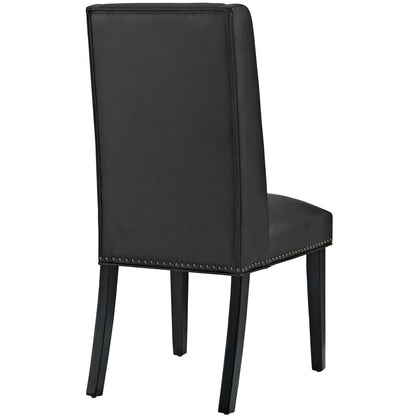 home office desk chairs | CasaFoyer Baron Dining Chair | Opulent Heritage Design | Antique Copper Nailhead Trim | Premium Vinyl Upholstery | Sturdy Wooden Frame | Non-Marking Foot Glides | casafoyer.myshopify.com