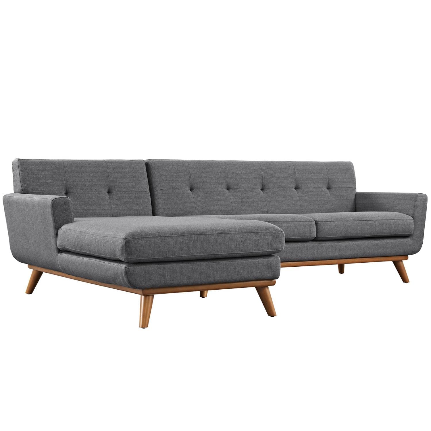 sofas | CasaFoyer Engage Living Room Set | Gently Curved Design | Dual Cushions | Upholstered Material | Visually Appealing Buttons | Solid Base | Left-Arm Chaise & Right-Arm Loveseat | casafoyer.myshopify.com