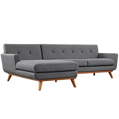 sofas | CasaFoyer Engage Living Room Set | Gently Curved Design | Dual Cushions | Upholstered Material | Visually Appealing Buttons | Solid Base | Left-Arm Chaise & Right-Arm Loveseat | casafoyer.myshopify.com