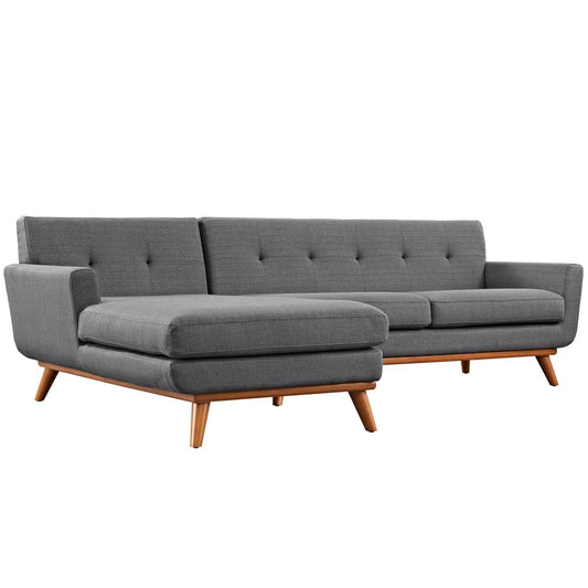 sofas | CasaFoyer Engage Living Room Set | Gently Curved Design | Dual Cushions | Upholstered Material | Visually Appealing Buttons | Solid Base | Left-Arm Chaise & Right-Arm Loveseat | casafoyer.myshopify.com