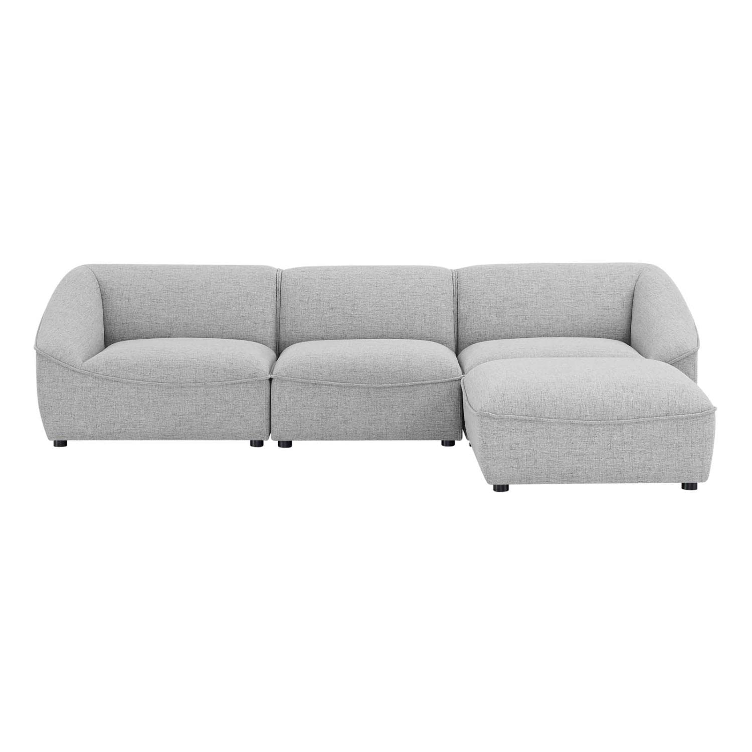 kitchen and dining room sets | CasaFoyer Comprise Upholstered 4-Piece Living Room Set | Ultimate Comfort & Relaxation | Casual Style | French Piping | Dense Foam Padding | Solid Wood Construction | Light Gray | casafoyer.myshopify.com
