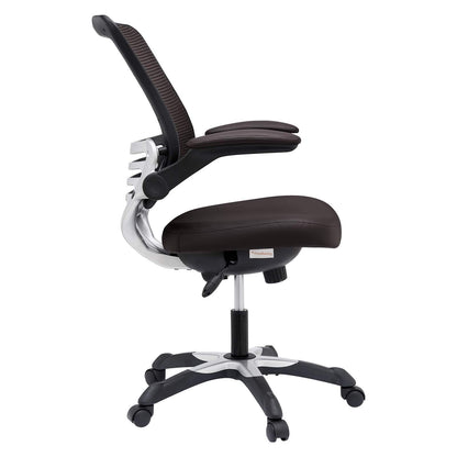 home office desk chairs | CasaFoyer Edge Office Chair | Revolutionary Comfort & Ergonomics | Luxurious Leatherette Seat | Brown | casafoyer.myshopify.com