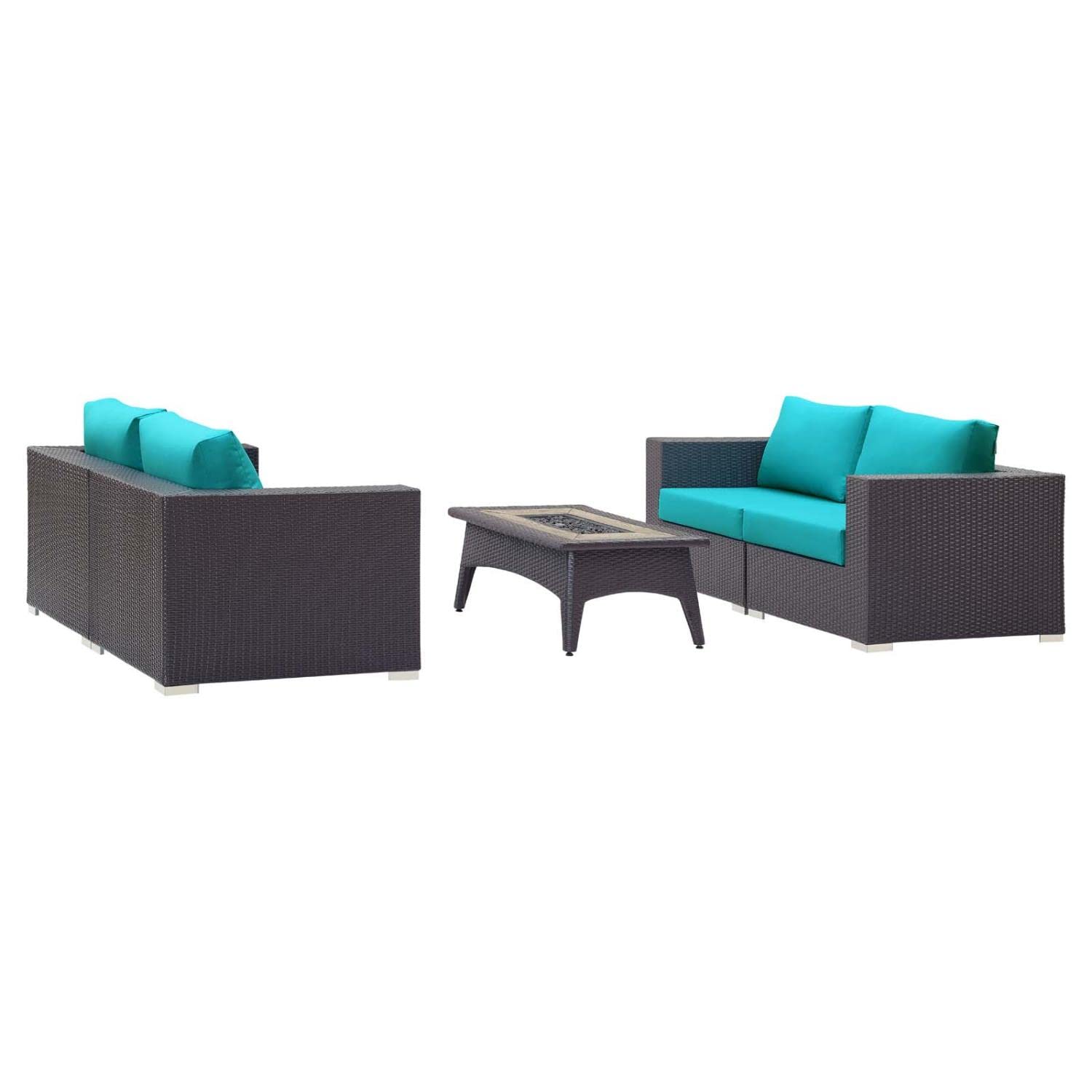 kitchen and dining room sets | CasaFoyer Convene Outdoor Patio Furniture Set | Fire Table - Cozy Ambiance | Sturdy Aluminum Frames | Water & UV-Resistant Cushions | CSA Certified | 40,000 BTU Burner | User-Friendly Controls | Modern Style | casafoyer.myshopify.com