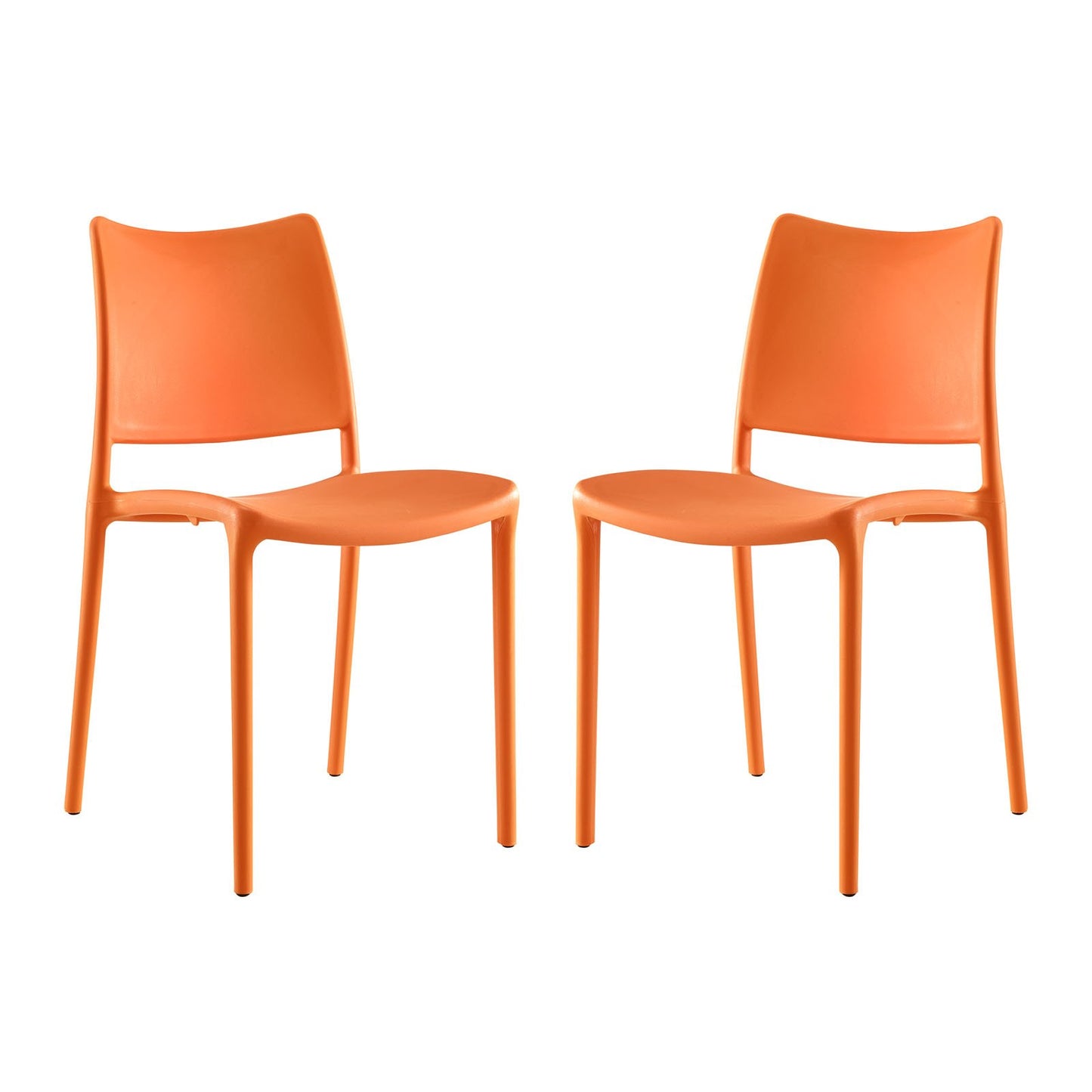 home office desk chairs | CasaFoyer Hipster Dining Side Chair Set | Vibrant & Captivating | Stackable & Ergonomic | Fully Assembled | Orange (Set of 2) | casafoyer.myshopify.com