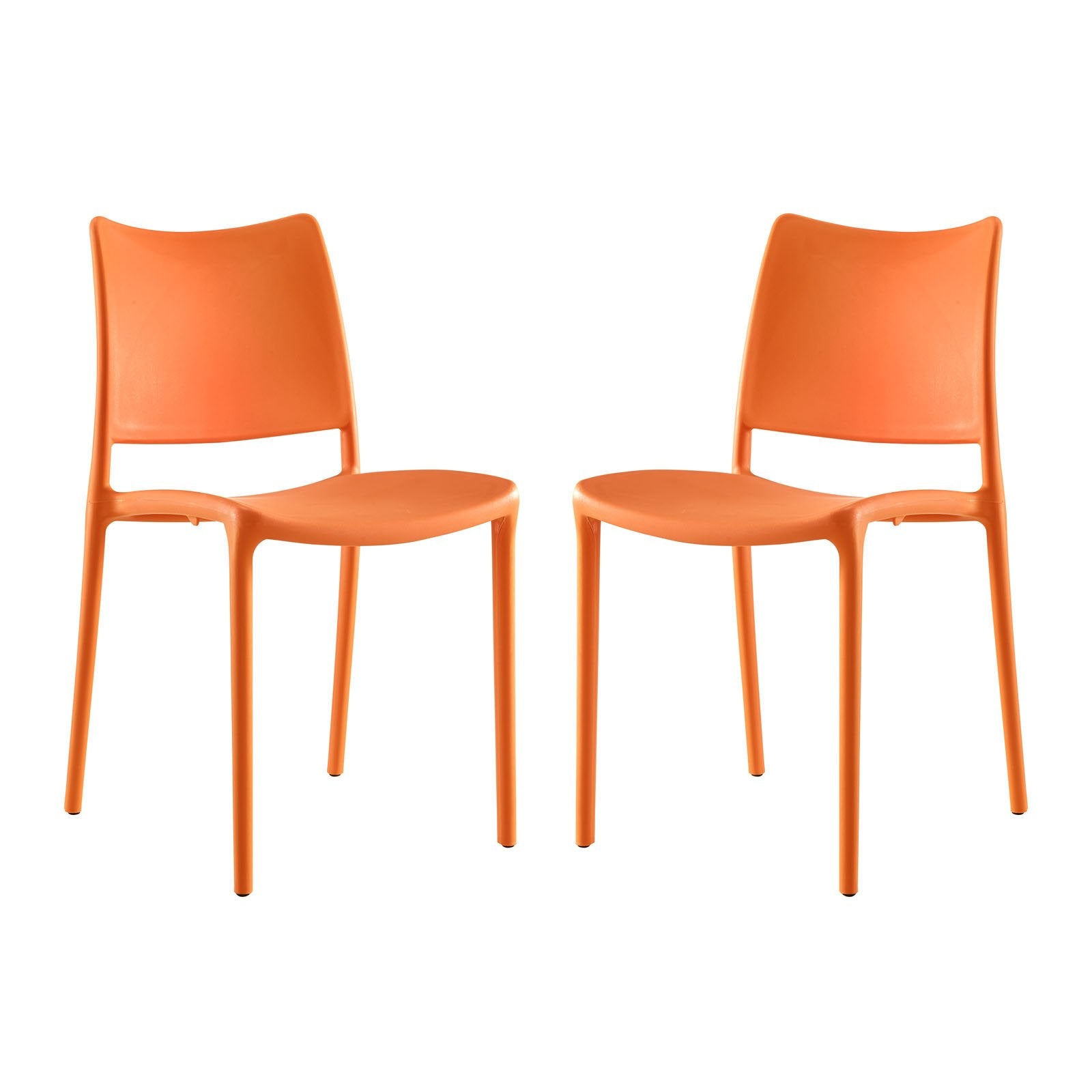 home office desk chairs | CasaFoyer Hipster Dining Side Chair Set | Vibrant & Captivating | Stackable & Ergonomic | Fully Assembled | Orange (Set of 2) | casafoyer.myshopify.com