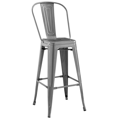 home office desk chairs | CasaFoyer Promenade Vintage Powder Coated Steel Bar Stool | Industrial Modern Design | Breakfast Nook or Bar Area | casafoyer.myshopify.com