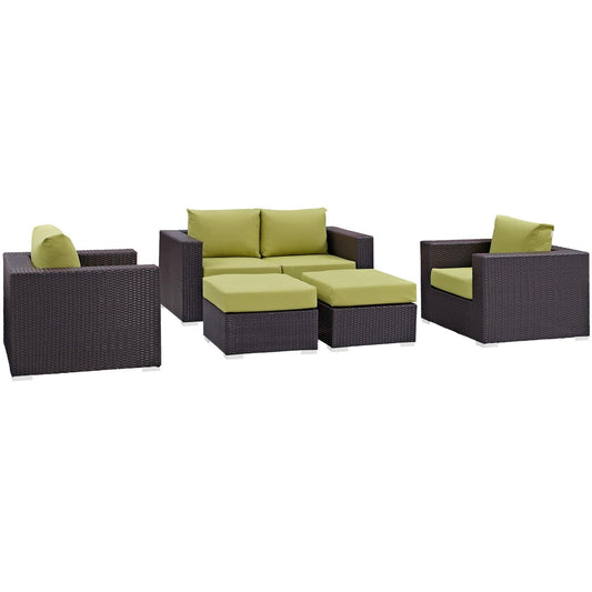 kitchen and dining room sets | CasaFoyer Convene Outdoor Sectional Set | Durable Rattan & Aluminum Frame | Weather-Resistant Cushions | Patio Sofa, Armchairs, Ottomans | casafoyer.myshopify.com