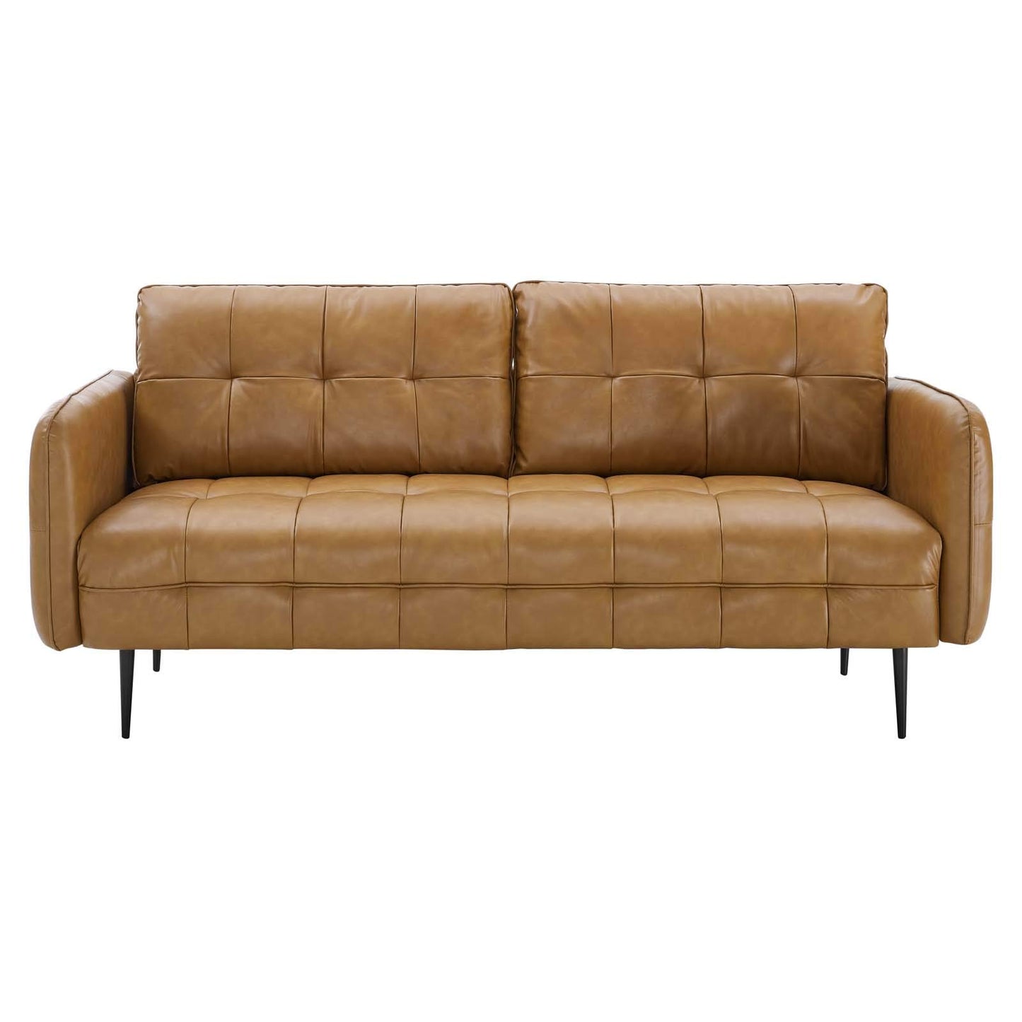 sofas | CasaFoyer Cameron Tufted Vegan Leather Sofa | Contemporary Mid-Century Design | Luxurious Seating | Sturdy Construction | Easy Assembly | 900 lbs Weight Capacity | casafoyer.myshopify.com