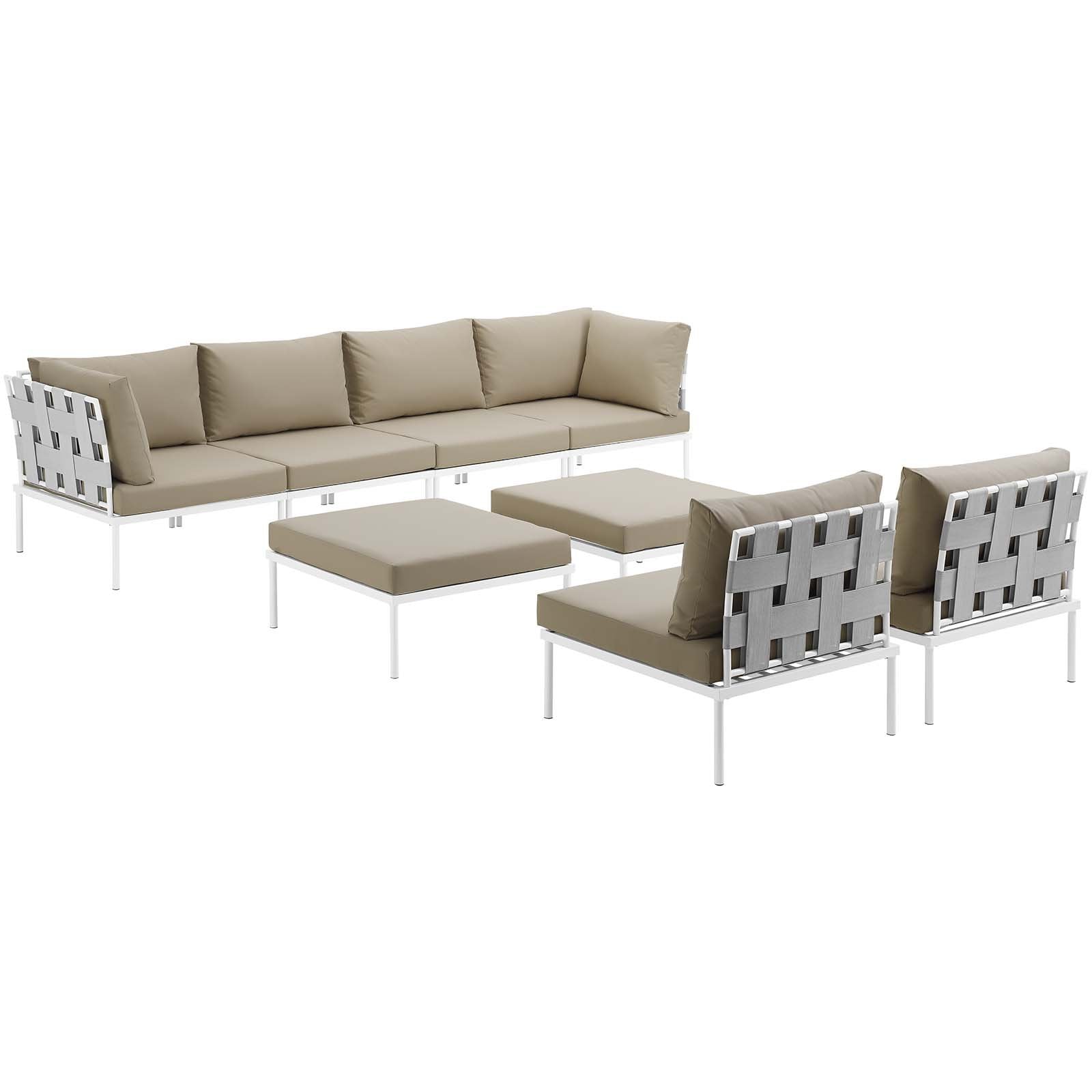 executive chairs | CasaFoyer Harmony Outdoor Patio Sectional Sofa Furniture Set | All-Weather Waterproof | Modern Design | Machine Washable Cushions | Aluminum Bases | Tempered Glass Tables | 4 Armless Chairs | 2 Corner Sofas | 2 Ottomans | Porch, Patio, Balcony, Garden | casafoyer.myshopify.com