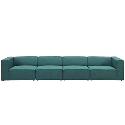 kitchen and dining room sets | CasaFoyer Mingle | 4-Piece Upholstered Sectional Sofa Set | Spacious & Stylish | Teal | casafoyer.myshopify.com