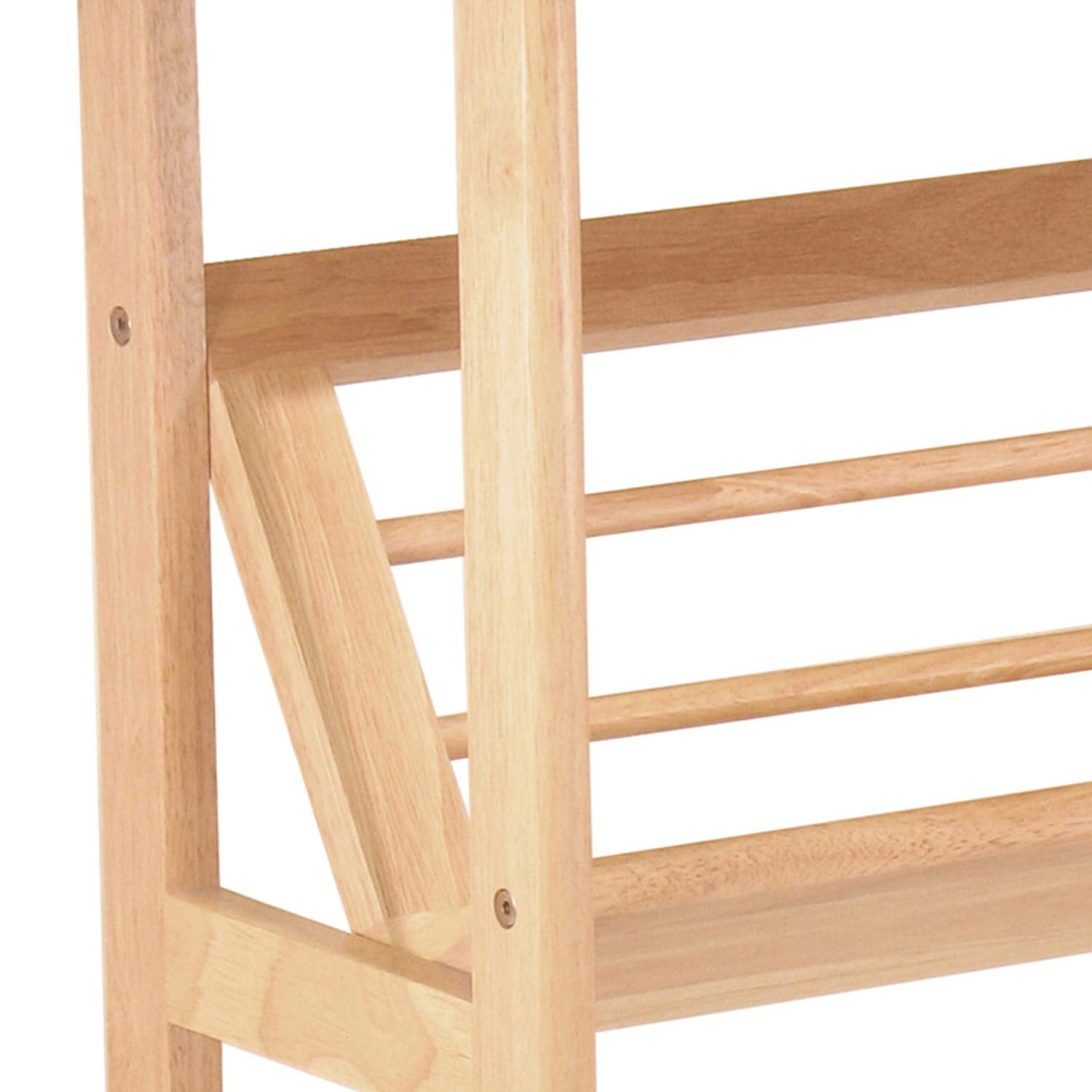 Shelf | 2-Tier Tilted Bookshelf | 24W x 10D x 30.1H | Natural Finish | Solid & Composite Wood | 15.65 lbs | Easy Assembly | casafoyer.myshopify.com