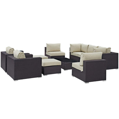 kitchen and dining room sets | CasaFoyer Convene Outdoor Sectional Set | Durable Rattan Weave | Weather-Resistant Cushions | Versatile Furniture | Patio, Backyard, Poolside | Coffee Table, Armless Chairs, Armchairs, Corner Chairs, Ottomans | casafoyer.myshopify.com