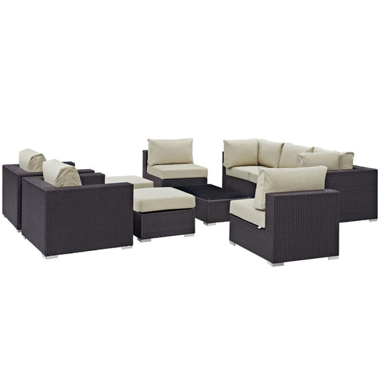kitchen and dining room sets | CasaFoyer Convene Outdoor Sectional Set | Durable Rattan Weave | Weather-Resistant Cushions | Versatile Furniture | Patio, Backyard, Poolside | Coffee Table, Armless Chairs, Armchairs, Corner Chairs, Ottomans | casafoyer.myshopify.com
