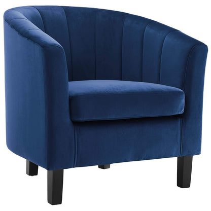 home office desk chairs | CasaFoyer Prospect Performance Velvet Armchair | Stain-Resistant | Channel Tufted | Chesterfield-Inspired Design | Navy | casafoyer.myshopify.com