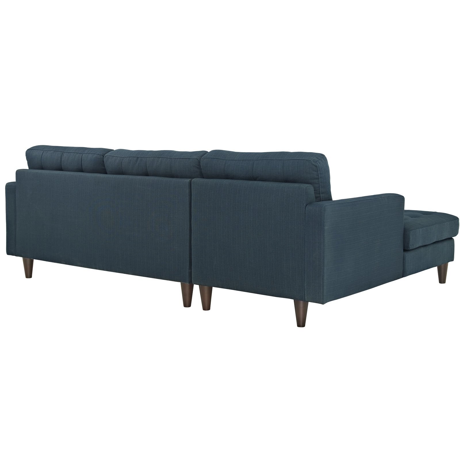 sofas | Empress Left-Arm Sectional Sofa | Luxurious Tufted Design | Solid Wood Legs | Exquisite Fabric Upholstery | Azure | casafoyer.myshopify.com