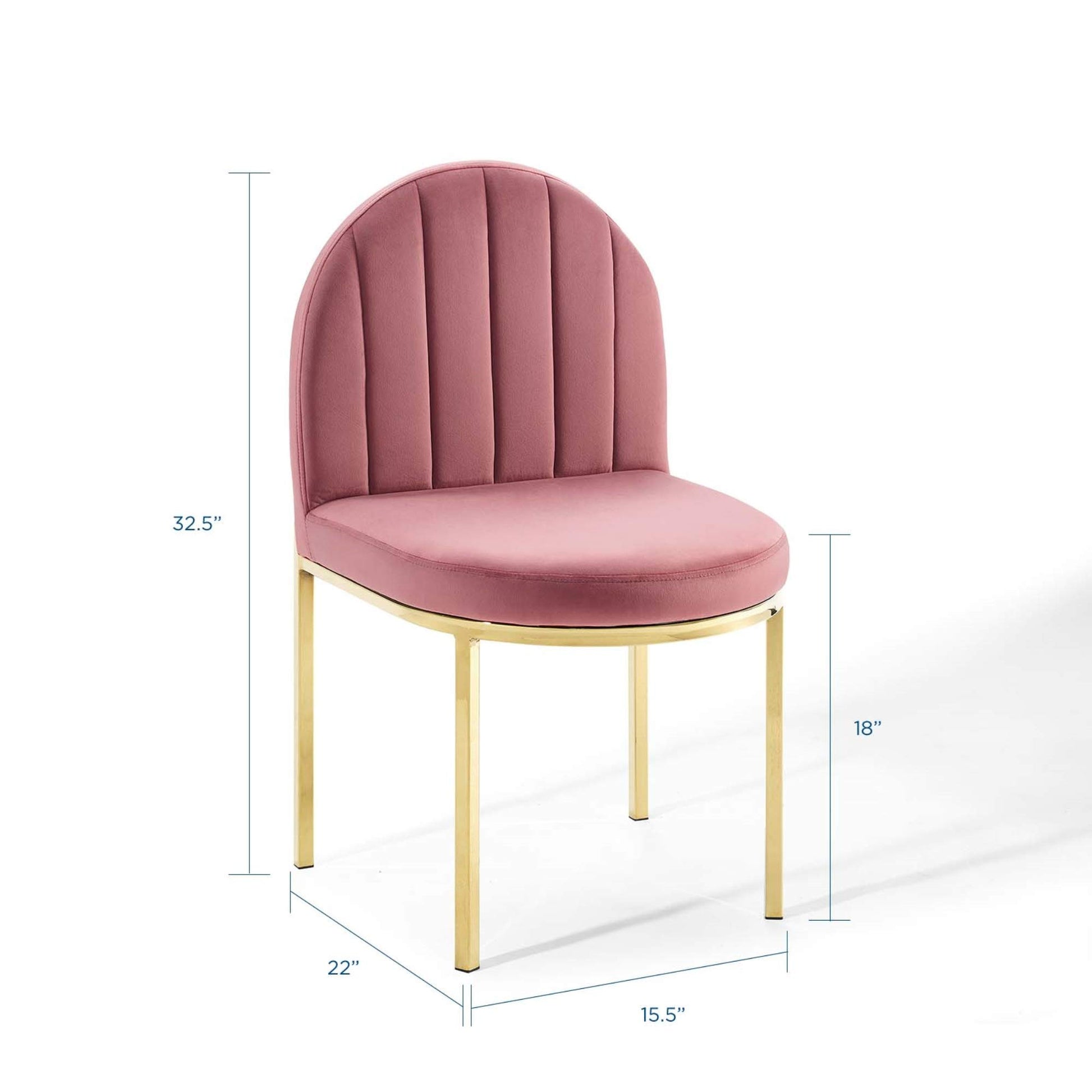 home office desk chairs | CasaFoyer Isla Channel Tufted Performance Velvet Dining Side Chair | Vintage Clamshell Design | Stain-Resistant Upholstery | Gold Stainless Steel Frame | | casafoyer.myshopify.com