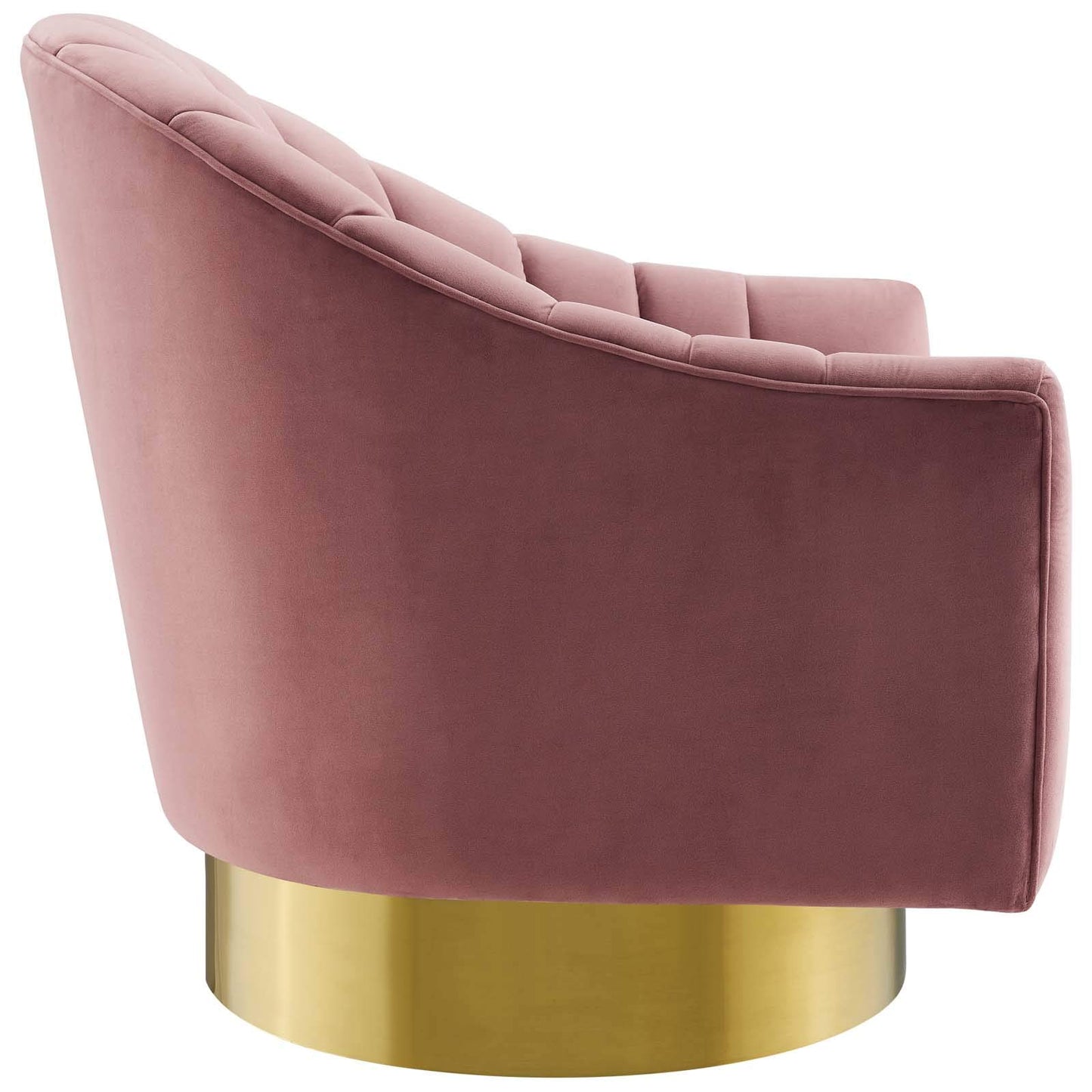 home office desk chairs | CasaFoyer Buoyant Vertical Channel Tufted Accent Lounge Swivel Chair | Ultimate Comfort & Style | Stain-Resistant Performance Velvet | Rotating Gold Base | casafoyer.myshopify.com