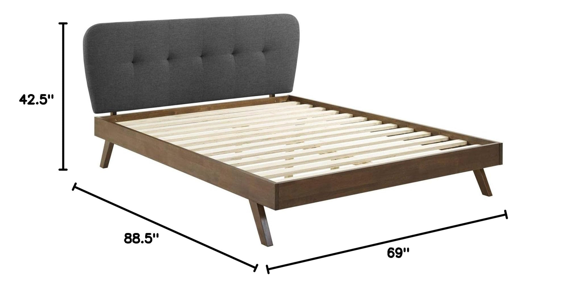 adjustable bed bases | CasaFoyer Gianna Queen Platform Bed | Timeless Allure | Elegant Design | Button Tufted Upholstery | Mid-Century Charm | Sturdy Frame | Wood Slat Support System | Accommodates Various Mattress Types | Farmhouse/Rustic/Modern | 800 lbs Weight Capacity | casafoyer.myshopify.com